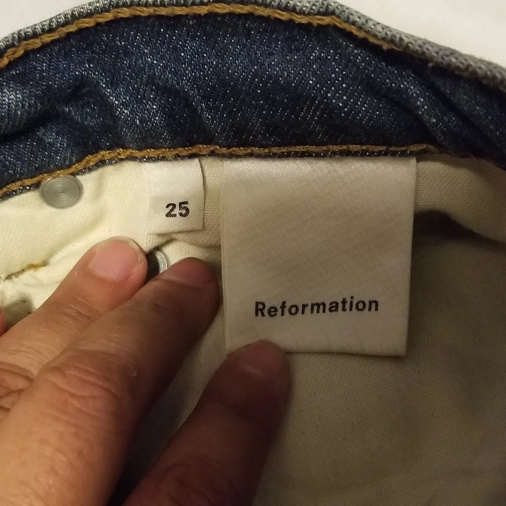 Reformation Mid crop Flare Jeans Women's Color Blue Size 25